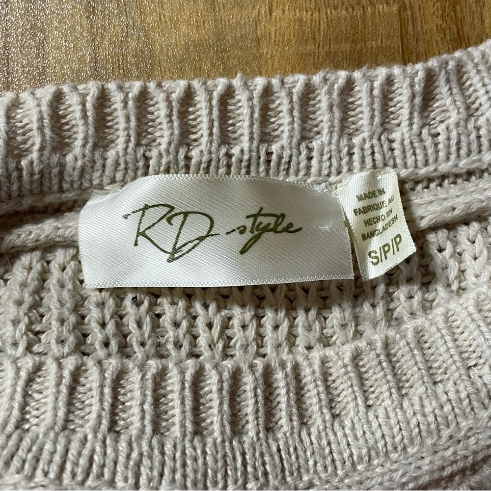 RD Style Women's Cream Knit Sweater - Picture 4 of 6